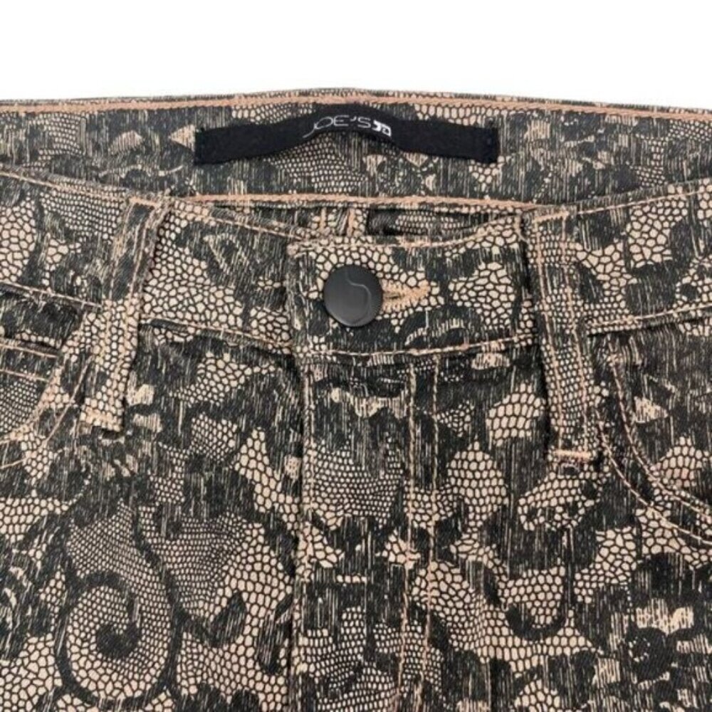 Joe's Jeans Womens Chantilly Mid Rise Lace Print Skinny Jean 26 Blush - Picture 7 of 11